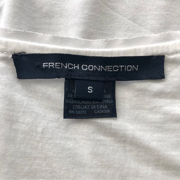 FRENCH CONNECTION Sheer Snow White V-Neck Halter Top - Women's S - Picture 8 of 8